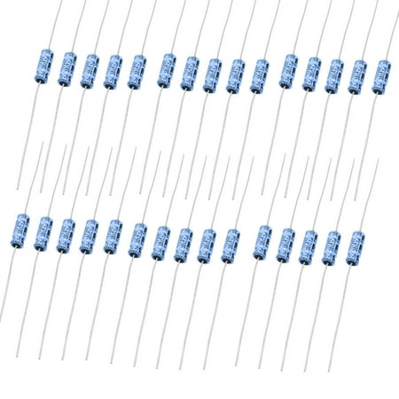 Unique Bargains 30 Pcs 6mmx12mm 2.2uF 50V 85C Polarized Radial Electrolytic Capacitor