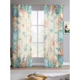 thumbnail image 2 of Beach Coastal Sheer Curtains 84 Inch Length 2 Panels Set for Living Room/Bedroom, Summer Coral Starfish Nautical Ocean Vintage Kitchen Curtains Grommet Semi-Sheer Curtains Window Treatments 52"x84"x2, 2 of 7