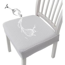 PEIBang Waterproof Seat Covers for Dining Room Chairs,Stretch Chair Seat Slipcovers Protector Removable and Washable Chair Covers for Kitchen Restaurant