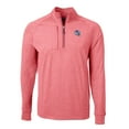 thumbnail image 2 of Men's Cutter & Buck Heather Red Buffalo Bills Big & Tall Adapt Eco Raglan Quarter-Zip Jacket, 2 of 3