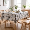 thumbnail image 7 of SLYNSHome Cotton Linen Tablecloth, 100x150 cm Printed Tassel Rectangular Table Cover, Washable Decorative Cloth for Dining Table Coffee Table Kitchen Home Decor, 7 of 7