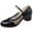 Black, variant on Female Teacher Latin Dance Shoes Adult Body Dance Practice Transparent Chiffon Plus Size Shoes Trendy Mid Heel Dance Shoes Black Size 5.5