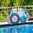 thumbnail image 7 of Extra Large Outdoor Hanging Pool Storage Bag Heavy Duty Mesh Net Organiser for Inflatable Floats Toys and Sports Balls with Fence Hooks, 7 of 7