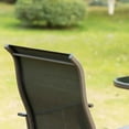 thumbnail image 4 of Demifill Set of 2 Outdoor Swivel Bar Stools with Armrests, Bar Height Patio Chairs with Steel Frame for Yard, Patio, Black, 4 of 11
