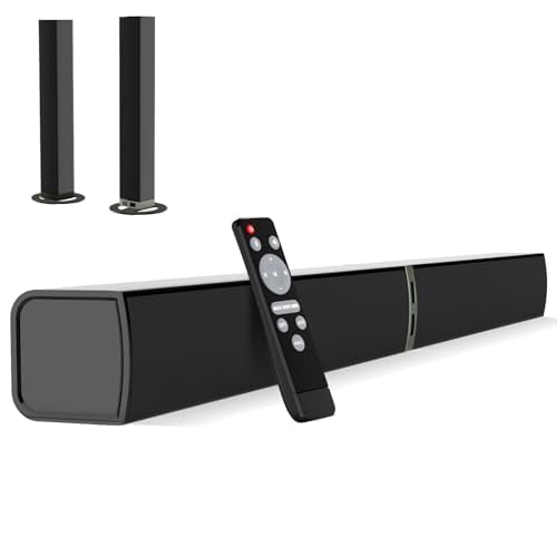 MZEIBO Barra de Sonido para Smart TV, Barra de Sonido Bluetooth de 80 W Diseño Desmontable 2 en 1, Graves Profundos, Sonido Envolvente de Cine en Casa, Conexiones ARC/Ópticas/AUX para TV/PC/Juegos/Pro