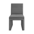 thumbnail image 3 of TOV Furniture Jaffa 17.9" Chaise Moderne en Velours Gris, 3 of 6