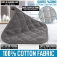 thumbnail image 3 of Cotton Terry Pot Holder Heat Resistant Coaster Set with Silver Stone Lining, 3 of 6
