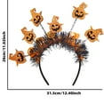 thumbnail image 4 of Wovilon Halloween Decorations Indoor Halloween Headband Pumpkin Spider Hair Halloween Party Environment Layout Radial Headband, 4 of 5
