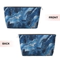 thumbnail image 2 of Leather Travel Bag Wash Bag Makeup Bag Storage Bag 7×5×2.4in For Daily Carrying And Short Trip Steelblue Marble_2, 2 of 8