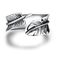thumbnail image 5 of LYUMO 3Sizes Feather-Shaped Titanium Steel Opening Ring Men’s Fashion Finger Jewelry, Jewelry Ring, Men Fashion Ring, 5 of 7