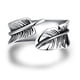 thumbnail image 5 of Anillo de plumas para hombre, acero titanio banda joyería hombres inoxidable Anillos apertura punk dedo Vintage Pluma Ecomeon  no, 5 of 5