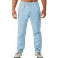 thumbnail image 2 of Pants For Men Relaxed Fit Solid Summer Cotton And Trousers And Style Pants Sweatpants, 2 of 7