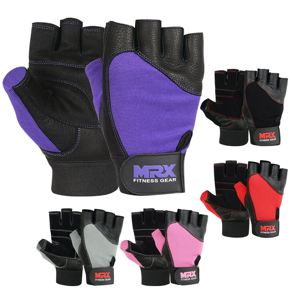 MRX Weight Lifting Gloves Gym Training Bodybuilding Fitness Glove Workout Men & Women Purple L