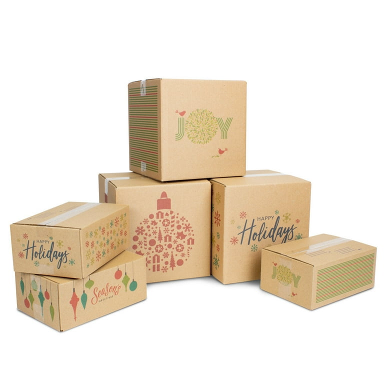 Holiday Shipping Boxes, Ornament Print, 12L x 12W x 12H (25 Count) 