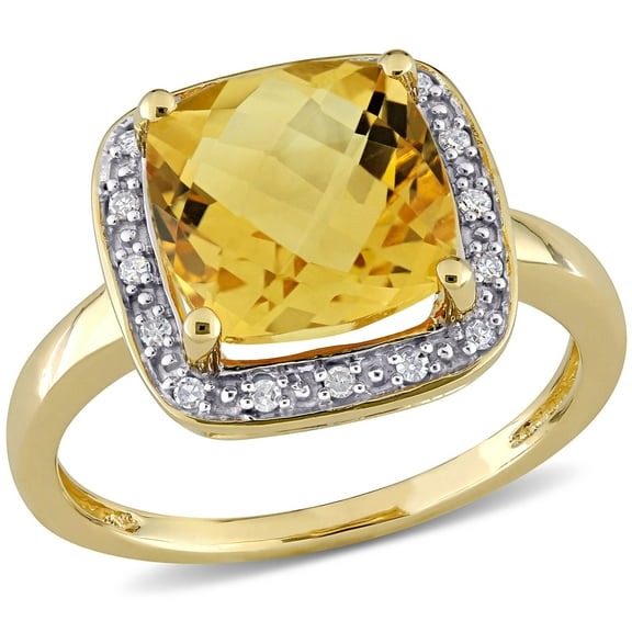 Everly Women's Citrine 10K Yellow Gold Engagement Ring