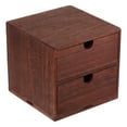 thumbnail image 1 of 1 caja de almacenamiento de escritorio vintage con cajones de madera (cuatro capas), 1 of 8