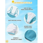 GYRATEDREAM Girls Maillots de bain Ensemble de bikini 2 pièces Spaghetti Strap High Waisted Bathing Suit Girls Maillots de bain avec coussin de poitrine