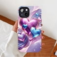 thumbnail image 2 of Romantic Heart Shaped Glossy Phone Case with Gold Trim for Valentine’s Day Gifts, Compatible with iPhone 11/12/13/14/15/16 (Pro Max/Plus), 2 of 9