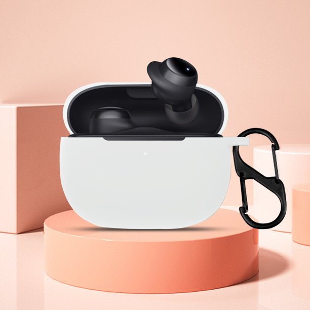 Audífonos Soporte de caja de carga de silicona Funda suave para para Redmi Buds 3 Lite (Blanco)