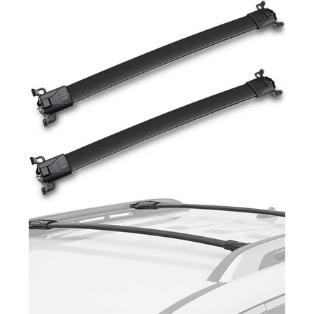 SCITOO fit for Chevy Equinox for GMC Terrain 2010-2017 Aluminum Alloy Roof Top Cross Bar Set Rock Rack Rail