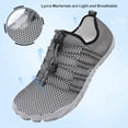 thumbnail image 3 of Zapatos acuáticos L-RUN Barefoot para mujer y hombre al aire libre, color gris, 3 of 6