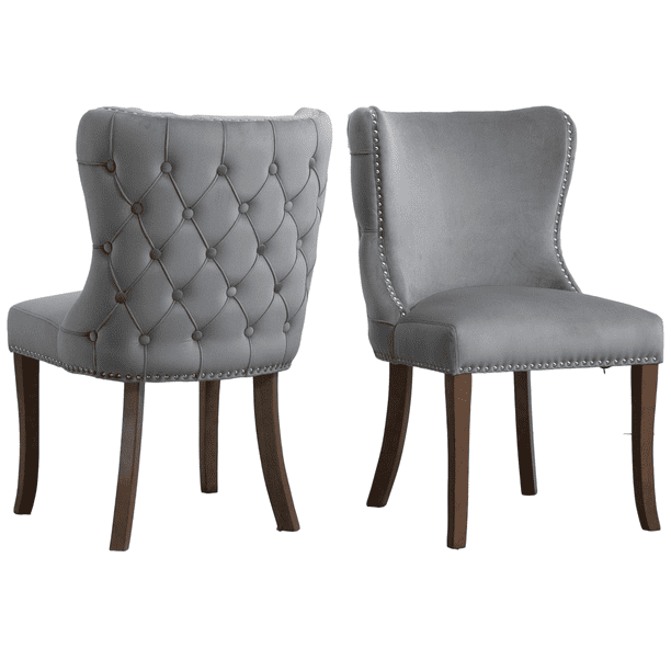 CLEARANCE! Set of 2 upholstered wingback dining chair with