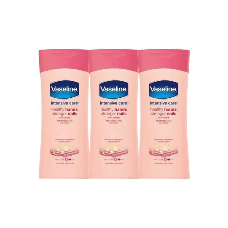 3 Pack Vaseline Intensive Care Non-Greasy Hand and Cream with Keratin 200ML - Walmart.com