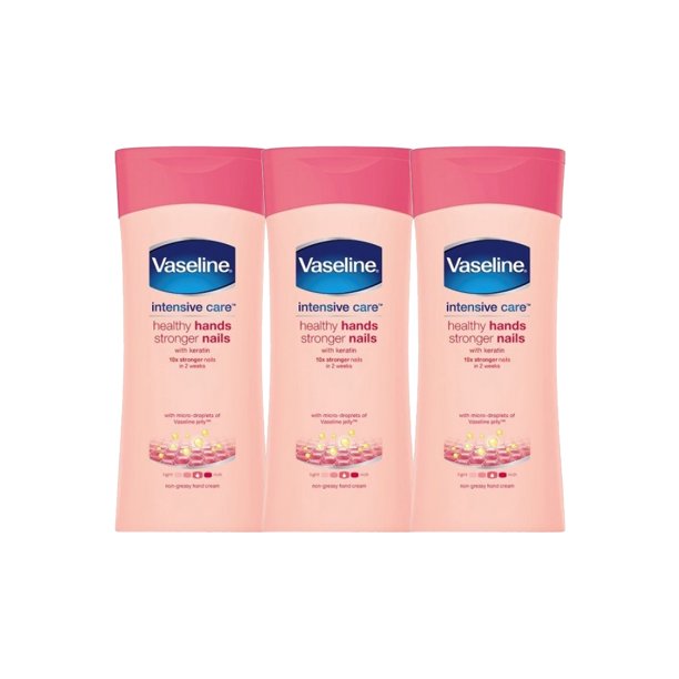 3 Pack Vaseline Intensive Care NonGreasy Hand and Nail Cream with