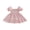 Pink, variant on LMLYSoH Toddler Girls Summer Casual Dress Short Puff Sleeve A-line Plaid Dress for Party, Travel