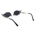 thumbnail image 4 of Womens Rose Leaf Shape Lens Hippie Pop Color Sunglasses Gold Black, 4 of 4