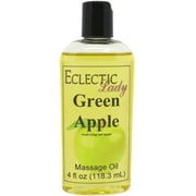 Green Apple Massage Oil by Eclectic Lady, 4 oz, Sweet Almond Oil and Jojoba Oil
