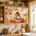 thumbnail image 2 of Hello Fall Oven Skirt for Farmhouse Kitchen Décor, Thanksgiving Pumpkins Gnomes Maple Orange Oven Curtain Tie Top Decorative Stove Skirt, Cabinet Dish Washer Curtains with 8 Ribbon Ties 30"x21.5", 2 of 8