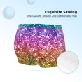 thumbnail image 2 of Pofeuu Glitter Rainbow Print Soft Cotton Girls Boyshort panties Toddler Underwear-Large, 2 of 5