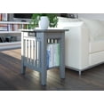 thumbnail image 2 of ZXNYH Mission Chair Side Table with Charging Station in Grey, Chair Side Table (22" x 14"), 2 of 6