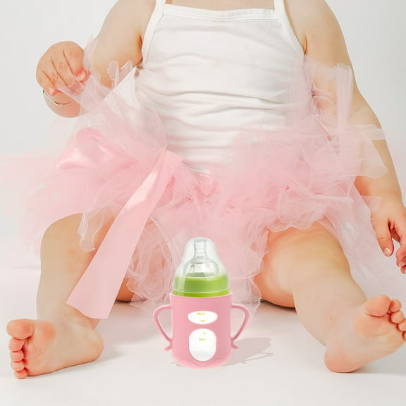 Raindrops silicone bottle Bottle Handle Pink Non-Slip Grip Home Use 2Pcs