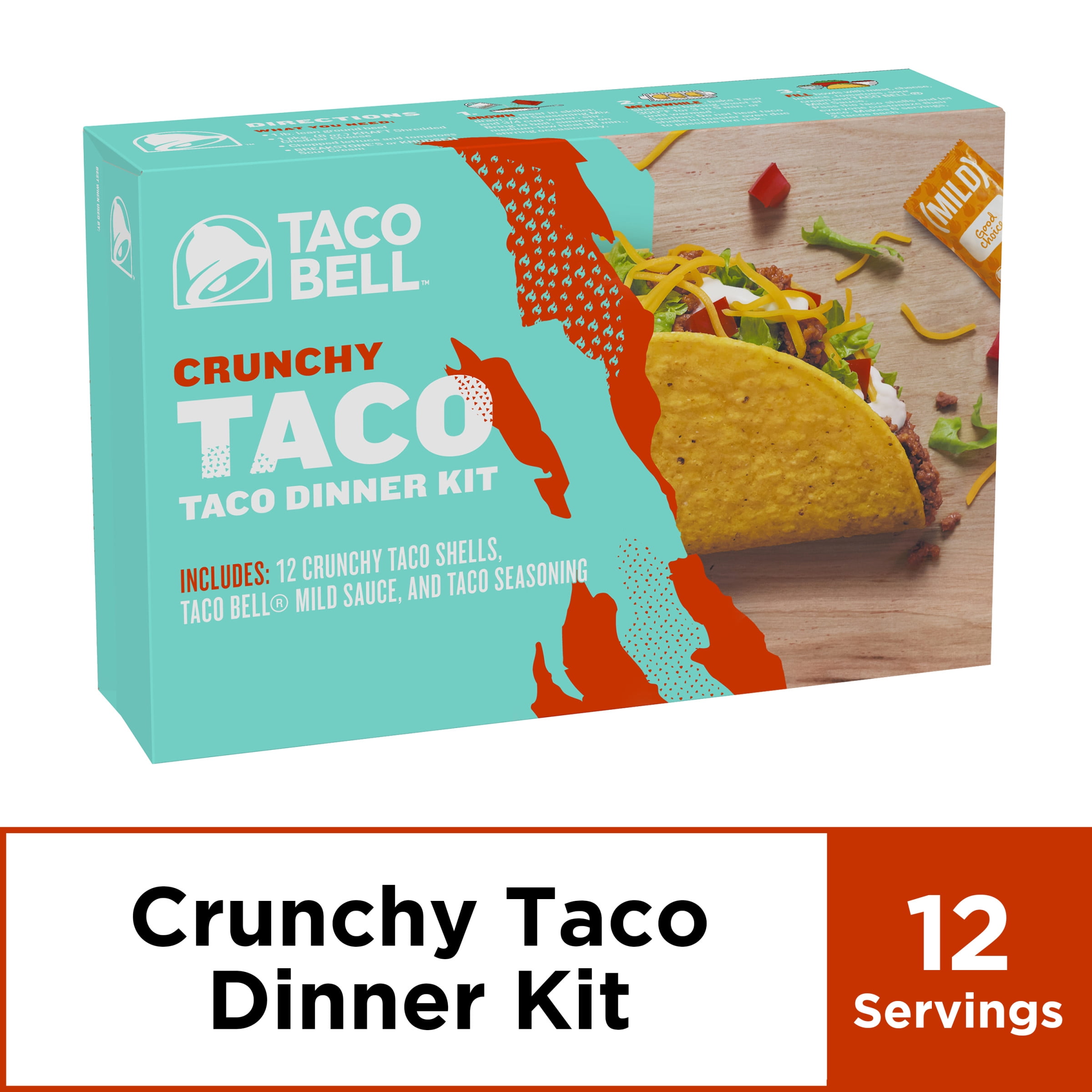 Taco Bell Crunchy Taco Dinner Kit, 8.85 oz Box