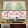 thumbnail image 4 of Yayeee Kitchen Curtains Tier Set of 2 Light Filtering 57"x24" Over Sink Window Panels, Pink Christmas Snowman, 4 of 7