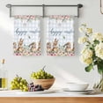 thumbnail image 3 of Easter Bunny Floral Kitchen Towels Set of 2, Spring Flowers Checkered Watercolor Absorbent Dish Towels for Kitchen, Microfiber Hand Towel, Quick Drying Tea Towel for Cleaning Decorative Dishcloths, 3 of 7
