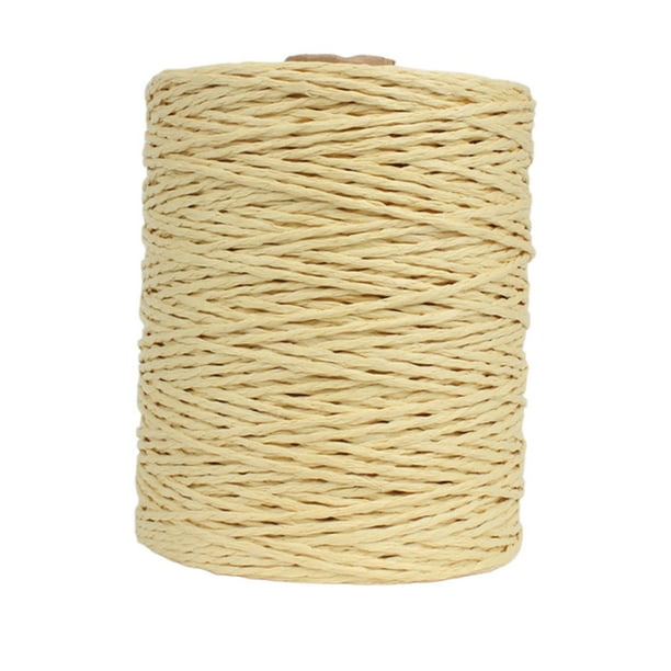 Lipstore 328yd Raffia Paper Yarn Roll Natural Twine Cord String For Gift Wrapping Florist Beige Beige