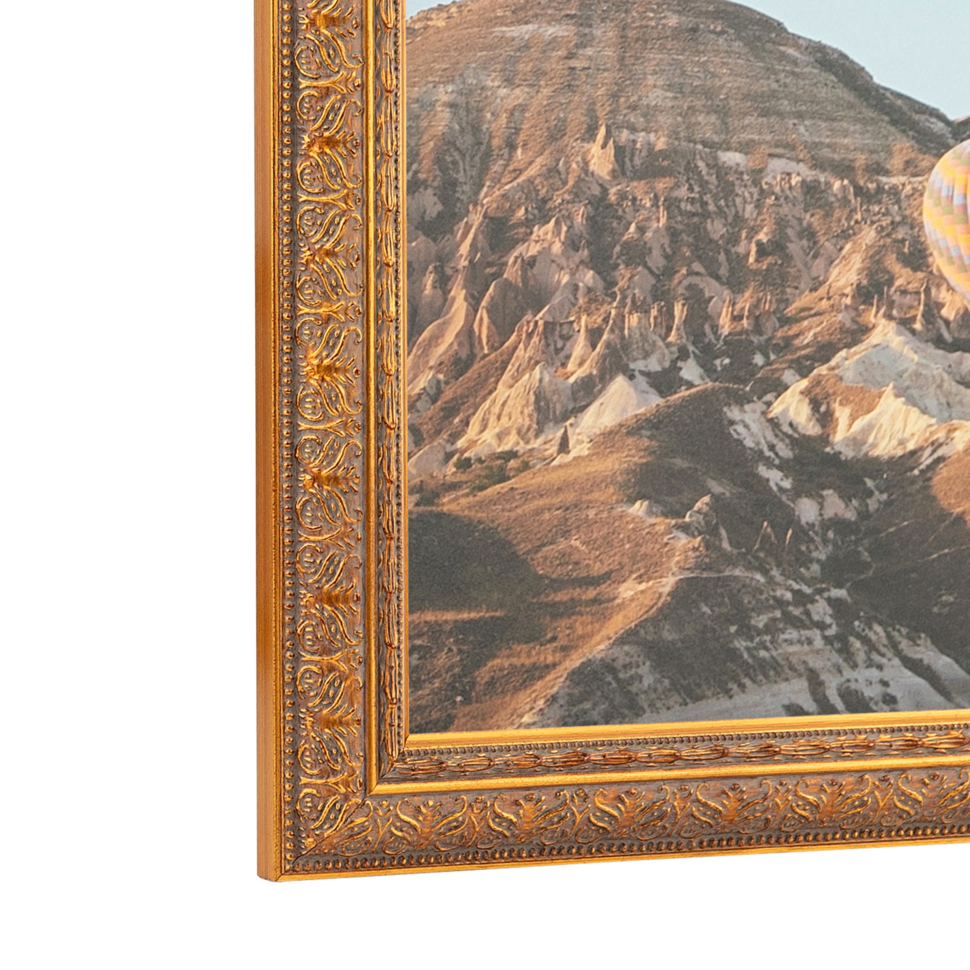 ArtToFrames 18" x 24" Gold Victorian Emboss Picture Frame, 18x24 inch Gold Wood Poster Frame (WOM-5081)