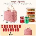 thumbnail image 2 of Lomyolo Cute Lunch Bag for Women Men - Large 9.8L Insulated Corduroy Lunch Tote Bag, Thermal Leak Resistant Lunch Cooler for Work, Travel, Picnic, Beach, Ideal Gift for Back to School, 2 of 6