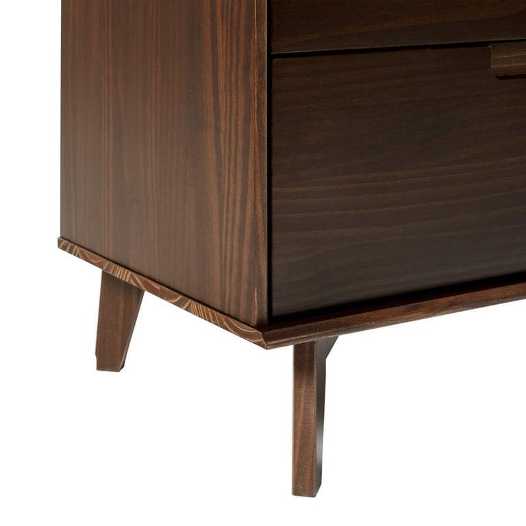 3 drawer modern gallery dresser walnut brown - room essentials 3 Drawer Dresser for Bedroom, Walnut Nightstand 3 Chest of Drawers with Large Storage, Small Bedside Table for Living Room, Nursery, Entryway