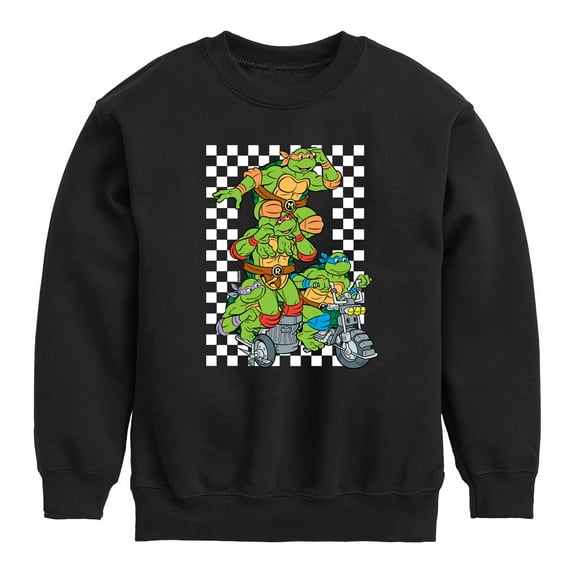 Teenage Mutant Ninja Turtles - Checker Graphic - Toddler & Youth Crewneck Fleece Sweatshirt