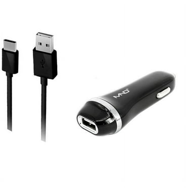 2-in-1 Chargers for Motorola Moto Edge  (2023), ThinkPhone, Razr Plus, Razr  (Black) - 2.1Ah Car Charger Adapter   USB Charging Cable