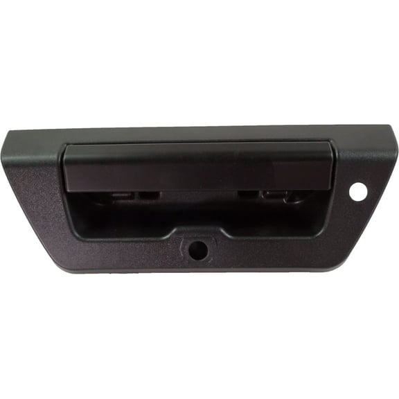 Tailgate Handle Compatible with 2015-2017 Ford F-150 Smooth Black Lever with Textured Bezel