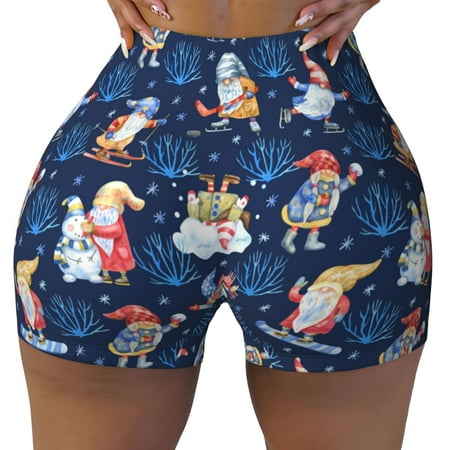 Workout Shorts Women  Winter old man Playtime Biker Shorts for Women Running Gym Spandex Shorts Tummy Control