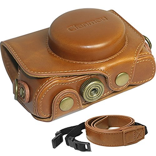 Clanmou G7x G7 X Mark Ii Camera Case Compatible Canon Powershot Digital Camera With Camera Strap Brown Walmart Com Walmart Com