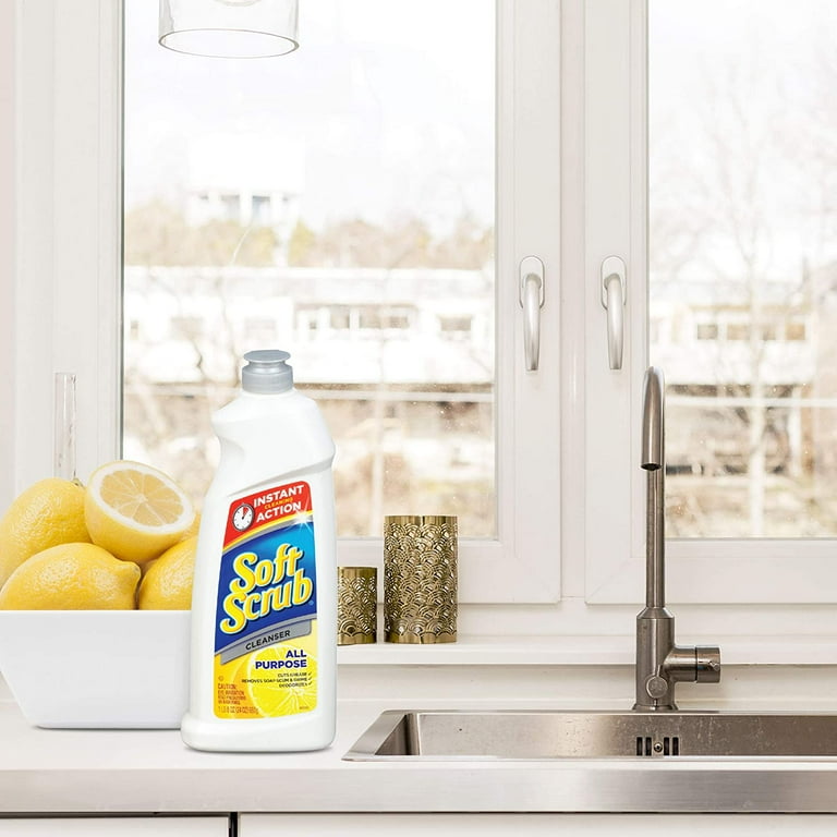 Soft Scrub All-Purpose Kitchen Cleaner, Lemon Scent, 24
