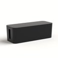 thumbnail image 2 of Caja organizadora de cables, soporte para cables de alimentación, protector contra sobretensiones para escritorio (negro), 2 of 4