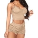 thumbnail image 1 of Gibobby Camisones de algodón para mujer Conjunto de pijama corto informal cómodo con cuello en V para mujer, camisola de encaje, Top ajustado sin mangas, conjunto de pijama corto (Caqui, M), 1 of 5